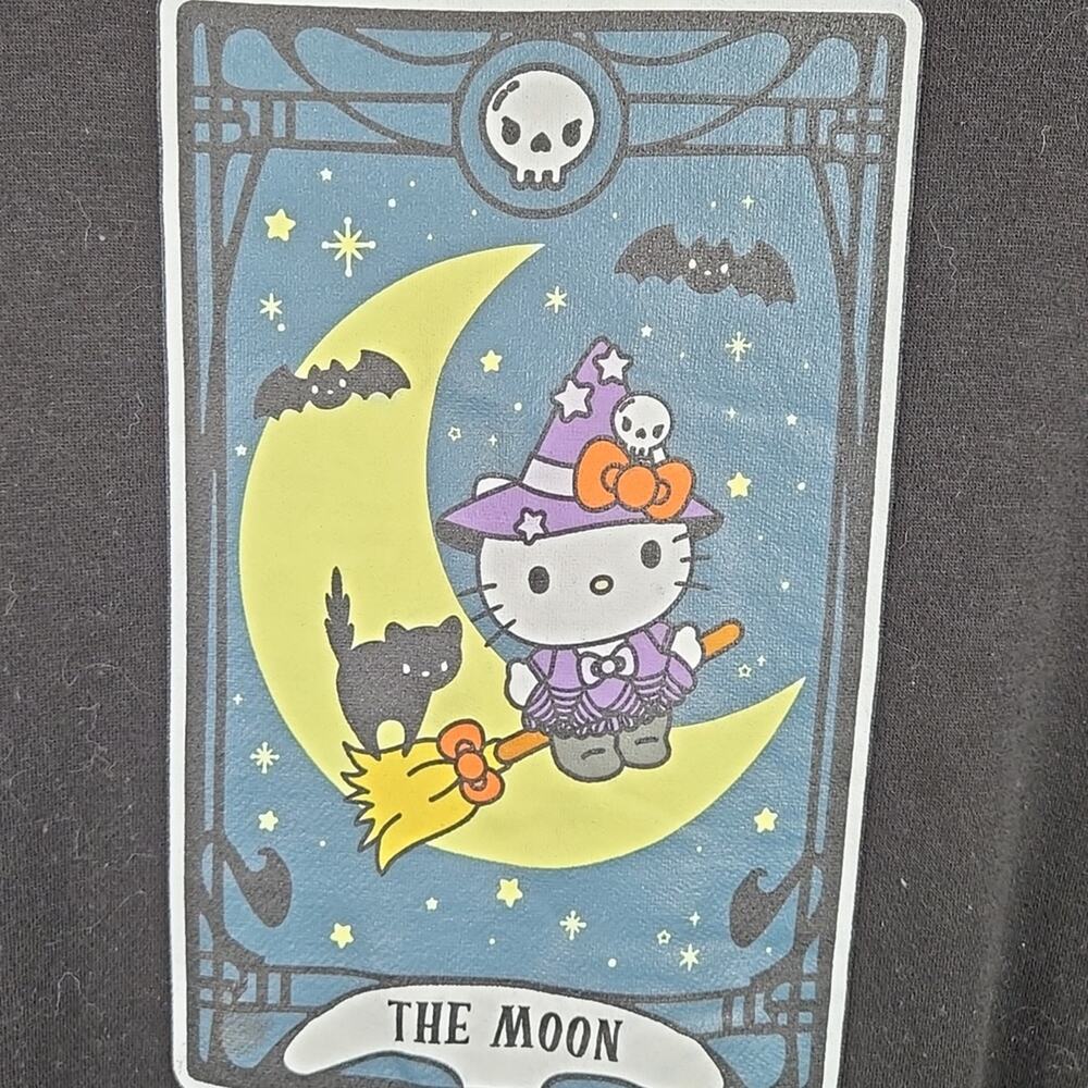 Ripple Junction Hello Kitty Moon Tarot Card Hoodie Graphic Black XL - Picture 3 of 5